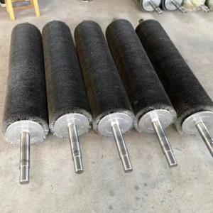 Abrasive wire brush roller