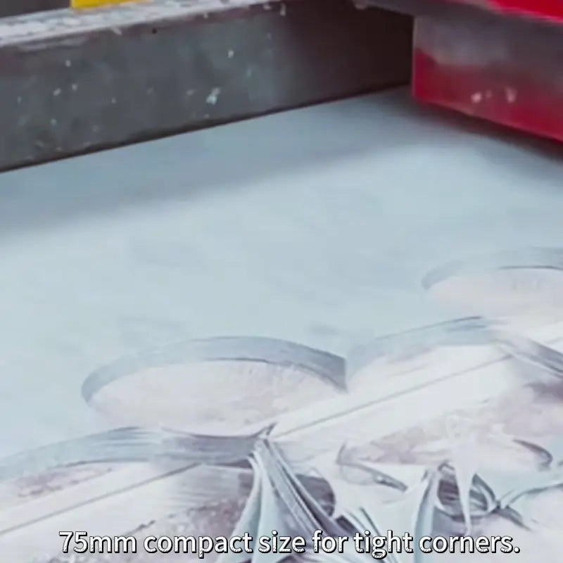 Abrasive discs being cut in the supplied product video
